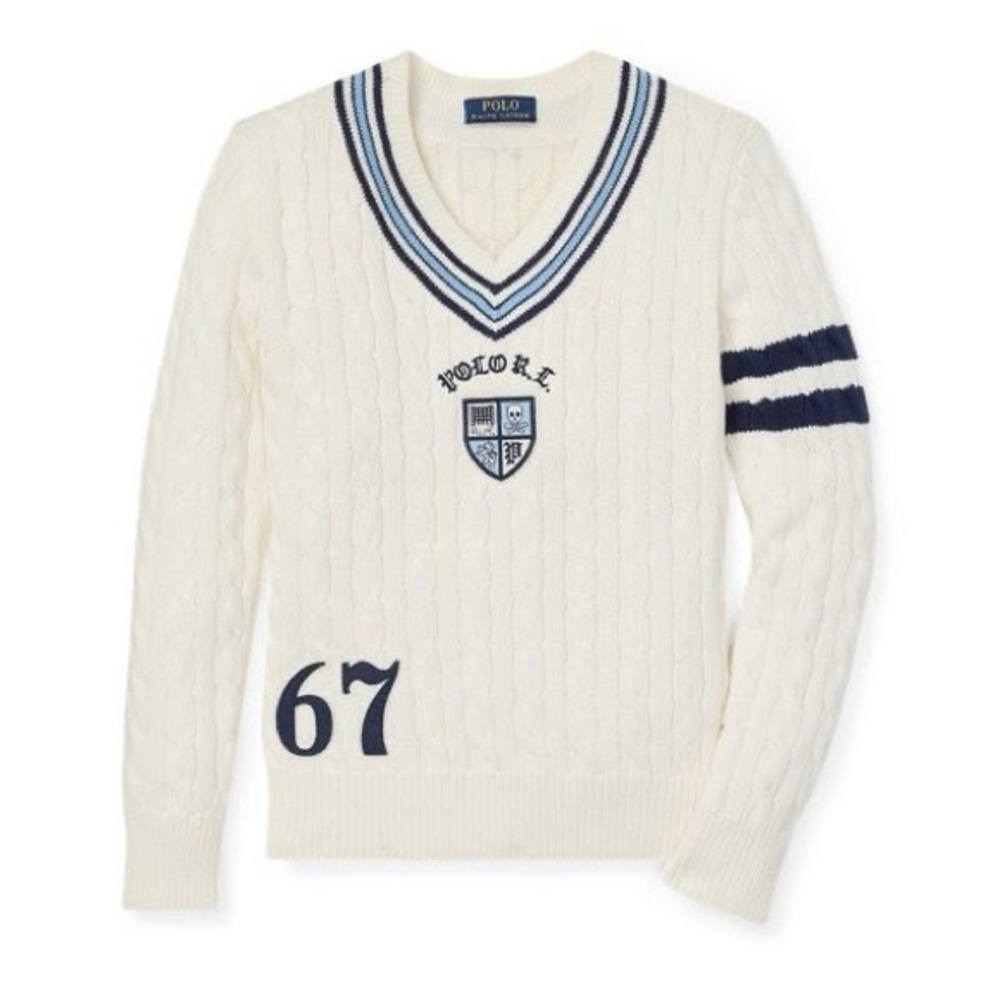 Polo Ralph Lauren Cream V-Neck Sweater